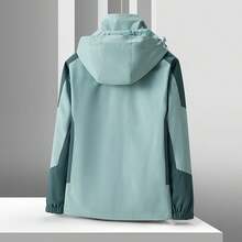 女士户外轻便三合一保暖防风夹克，滑雪服 - 綠色 - 查看 2