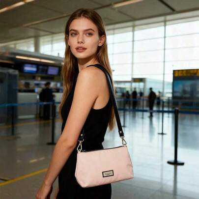 Gucci Bolsa de maquillaje de gran capacidad color rosa claro - Bolsa de almacenamiento de cosméticos impermeable, bolsa de aseo de viaje portátil para mujeres, diseño de múltiples bolsillos, adecuada para uso diario, gimnasio, playa y también un gran regalo