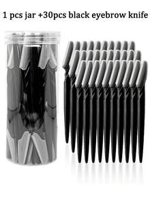 30pcs Unisex Eyebrow Razor, Multi-Purpose Face Shaver, Facial Hair Removal Tool With Silicone Protective Cover, And Easy To Use Trimming Device And Accessories, Suitable For Barbershop, Beauty, Travel - Multicolor - View 12