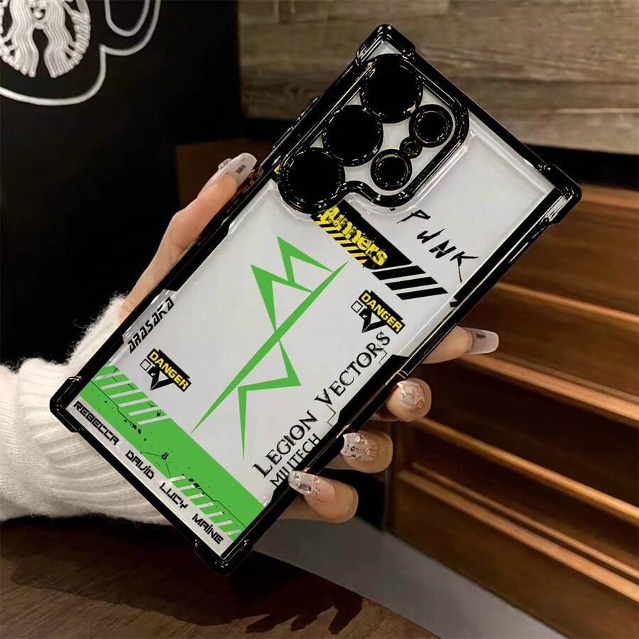 Una funda de teléfono diseñada en estilo ciencia ficción adecuada para Samsung S25, S24, S23, S22, S21 FE Ultra Plus, con una funda trasera suave transparente a prueba de golpes, compatible con 4G. - Mezcla de colores - Ver 1