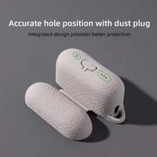 适用于 Pro 3/4/Air 4 的保护壳，荔枝纹理保护套，超薄硅胶材质，精准开孔，防指纹防尘 - 白色 - 查看 6