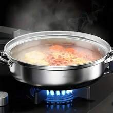 新款不锈钢蒸笼，加厚多层蒸笼，适用于家庭烹饪和炖煮，蒸盘，电磁炉，燃气灶，专用家用大容量鱼蒸笼 - 彩色 - 查看 6