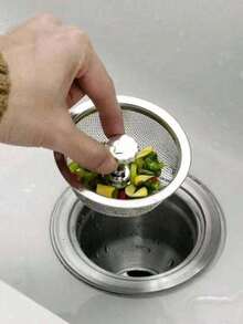 1pc Stainless Steel Sink Strainer - Upgraded Kitchen Water Filter, Easy Installation, Effectively Filters Food Residue And Impurities, Durable, Suitable For Modern Kitchen, Kitchen Sink Accessory