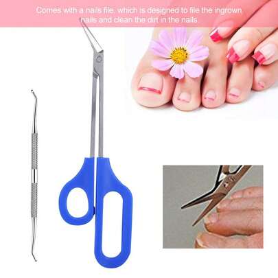 8.3 Inch Large Stainless Steel Foot Skin Scissors - Stainless Steel Clipper For Manicure & Pedicure, Includes Straight Blade & Nail File - Odorless Foot & Hand Care Tool