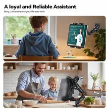 PLDHPRO Heavy Duty Drill Base Tablet Holder, 360° Adjustable Multi-Angle Viewing, Compatible With 7-11" IPad Pro/Galaxy Tab/Tablets, Multi-Surface Mount For Car Truck Wall Desk Commercial Vehicle - Black - View 4