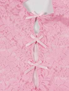 性感纯色修身蕾丝镂空露背连体裤，长袖低领派对礼服，女士春季款