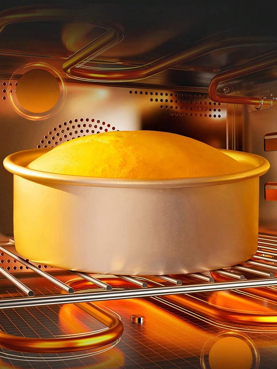 3pcs Stainless Steel Cake Mold Set, Round Cake Mold, Sponge Cake Mold, Suitable For Oven, Ideal For Baking Cakes, Multilayer Cakes, Perfect For Birthday, Mother's Day, Thanksgiving And Gathering With Family And Friends, Also A Great Match For Modern Baking Tools And Back To School Season - Multicolor - View 1