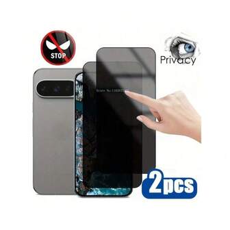 2pcs Privacy Screen Protector For Google Pixel 10/10 Pro/10 Pro XL, Pixel 9/9 Pro/9 Pro XL/9a, Pixel 8/8 Pro/8A, Pixel 7/7a, Anti-Peep High Definition Clear, Scratch Resistant, Bubble-Free, Easy Installation