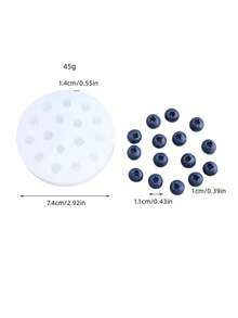 1 pieza Molde de silicona con diseño de arándanos, frambuesas y moras - Blanco - Ver 14