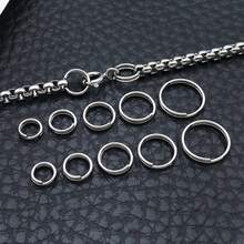 100/500pcs Stainless Steel Split Rings Double Loop Jump Rings 5/6/7/8/10mm Small Key Rings Round Key Chain Connectors For Jewelry Bracelet Making Car Keys Ornament - Silver - View 2