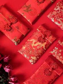 礼品信封，圣诞节现金/红包，烫金设计派对/节日/新年/家庭/朋友红包，红包，适合中国新年装饰、赠送红包和独特收藏品，红色节日红包，可装现金、礼物、小礼物 - 派对和家居装饰 - 兼容大多数标准邮筒，节日信封设计，精美节日图案，高品质印刷 - 彩色 - 查看 4