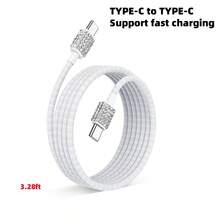 1pc Sparkling Rhinestone Car Charger, Fast Charging USB A/C Type Car Phone Charger, Diamond Adapter, Compatible With 3-In-1 Fast Charging For Car, Retractable Data Cable, Supports Phones, Dashcams, GPS And More, Handmade, Ideal Gift For Men And Women On Holidays/Birthdays - Multicolor - View 112