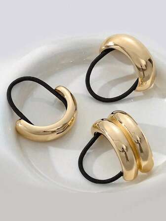 3件套金色金属发箍，优雅百搭，弹力马尾发圈，女士发饰，圣诞袜填充物，女士圣诞袜填充物，圣诞礼物，礼物，圣诞袜填充物，女士礼物，礼物，圣诞礼物，成人圣诞袜填充物，成人圣诞袜填充物，发饰，女士配饰，圣诞袜填充物，成人礼发饰，圣诞发饰，女士礼物创意，美容圣诞袜填充物，女士圣诞礼物