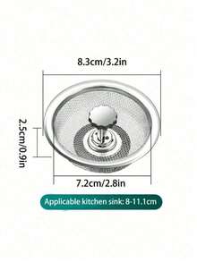 1pc Stainless Steel Sink Strainer - Upgraded Kitchen Water Filter, Easy Installation, Effectively Filters Food Residue And Impurities, Durable, Suitable For Modern Kitchen, Kitchen Sink Accessory