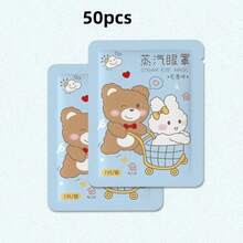 50片装薰衣草香氛蒸汽眼罩，热敷眼罩，自发热睡眠眼罩，旅行必备，一次性眼罩，质地温和，低致敏性，适合所有肤质 - 紫色 - 查看 13