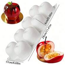 Molde de silicona con forma de fruta 3D, reutilizable para hornear postres, gelatina, helado y talla grande. Incluye formas como plátano, fresa, pera, limón, mango, frambuesa, naranja, melocotón, coco, cacao, manzana, cereza. Adecuado para Navidad, San Valentín, bodas y otras festividades