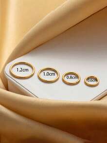 1Pc Unisex Gold Stainless Steel Piercing Ring - Open/Seamless Design For Nose, Ear, Navel & Lip, Fashion Body Jewelry