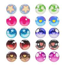 Cute Glass Eyes For Doll Making Kit, 20Pcs Mixed Round Cabochons, High Quality Flat Back Animal Eyes For Toys, DIY Crafts - Multicolor - View 21