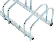 HOMCOM Bike Rack For Up To 6 Bikes, Weatherproof, Durable, Floor And Wall Mountable, Made Of Steel, Silver, 179x33x27cm, On Site