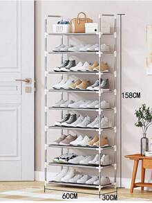 Zapatera Plegable para 27 Pares, 9 Niveles,Organizador Zapatera Rack de Acero Inoxidable,Fácil Armado Resistente Practico Hogar Zapatera Organizador Reduce Espacio Zapatera Plastico Zapatera Zapatero,para Almacenar y Guardar Los Zapatos - Noveno piso - Ver 4