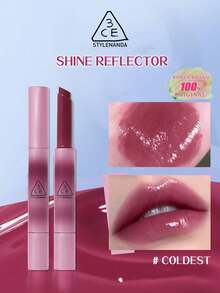 3CE SHINE REFLECTOR COLDEST, Lightweight Texture, Glass Skin Effect, Water-Light Glow, Natural Luminosity, Natural Brightening, Sheer Radiance Boost, Long-Wearing, Stays Put, Hydrating & Moisturizing, Easy For Spot Application, K-Beauty, Korean Makeup, 1.7g/0.06oz