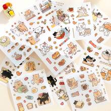 Simno Kawaii Cat Scrapbook Supplies Kit, Stationery Set With Memo Notes, Washi Tape & Stickers, Craft Supplies Gift For Cat Lovers, Bullet Journal - Orange - View 8
