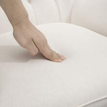 HOMCOM Relaxation Chair With Wooden Legs And Metal Frame, Cream White Linen, 69 X 90 X 100 Cm For Cozy Relaxation On Site - 1 - View 8