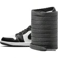 TendenciaUamGlsob - Cordones planos de algodón para zapatos deportivos de repuesto para zapatos deportivos Air  1/2/3/4/5/6/7/8Calidad premium - Negro - - Ver 13