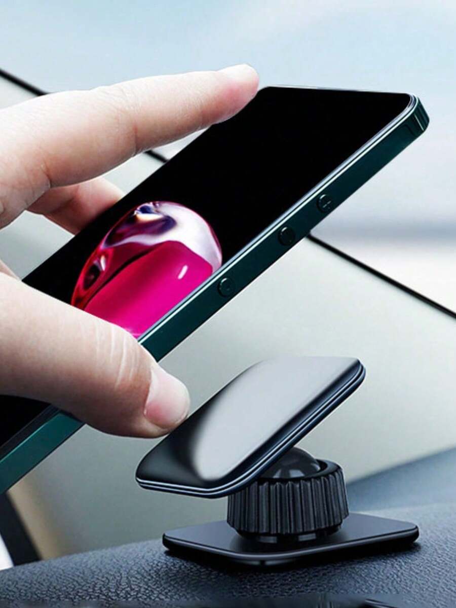 Car Navigation Bracket Multi-Function Paste Suction Cup Mobile Phone Rack Live Broadcast Support Frame With Hand-Mounted Car Supplies - Black - View 1