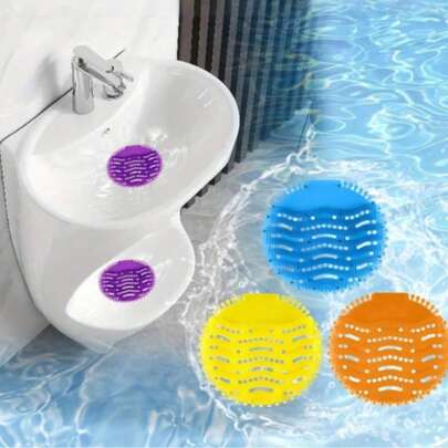 12-Pack Urinal Deodorizer - Splash-Proof And Odor-Eliminating Urinal Mats, Fresh Pads And Mats, Suitable For Bathrooms, Offices, Stadiums, And Schools, Bathroom Accessories | Bathroom Decor Accessories | Visually Appealing Products, Toilet Decor And Accessories ... Bathroom Accessories Bathroom Tools