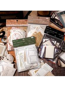 Bộ 50 tờ ghi chú Retro Grand Collection, Sổ kế hoạch kỷ niệm Prologue Series, Miếng dán trang trí DIY - Nhiều màu - Xem 1