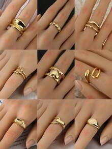 一款时尚、高端、甜美浪漫的可调节开口戒指，精致百搭，款式多样，适合日常佩戴和节日场合，可作为礼物送给朋友或爱人。