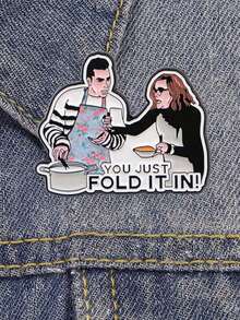 1PC Humorous Art Enamel Pin Quotes Brooch Pines Lapel Pins Badge On Backpack Clothing Accessories Fashion Jewelry Friends Gifts Fashionable Accessories - 1個 - 查看 3
