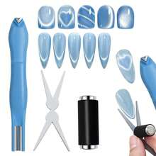 3D Heart Nail Art Magnet, 3-In-1 Cat Eye Effect Magnetic Stick, Suitable For Double Line, Moon And Snake French Manicure, Professional UV Gel Adhesion Tool, Ideal For Nail Salons, DIY Enthusiasts, Brides, And Great Gift For Valentine's Day And Christmas - Easy To Use Magnetic Nail Art Design Kit - Multicolor - View 17