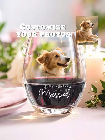 1/5/10 piezas Etiqueta de cristal de vino personalizada con foto de perro para compromiso, Etiqueta de cristal de vino personalizada "Mis humanos se están casando", Regalo de compromiso para perro, Regalos de boda, Regalos de aniversario, Regalo personalizado para parejas, Regalo de San Valentín, Regalo de pareja, Regalo de gratitud inolvidable para celebrar días especiales