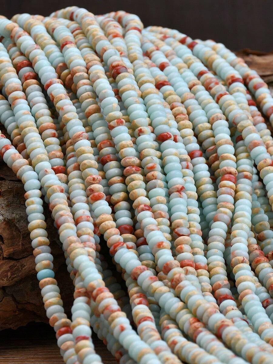 Natural Shoushan Stone Abacus Beads For Jewelry Making-About 165-170pcs 2*4mm Strand Spacer Beads Perfect For DIY Bracelets And Necklaces.DIY Mother'S Day Gifts.