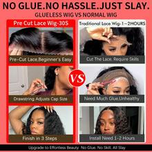 GABRIELLE 13x4 13x6 Body Wave Glueless Human Hair Wigs With Drawstring Pre Plucked Pre Cut 180 Density Body Wave Lace Front Human Hair Wigs For Women 13x6 Ready To Wear Transparent Lace Frontal Human Hair Wigs 13x4 Glueless Drawstring Human Hair Wigs - Natural Black - Xem 3
