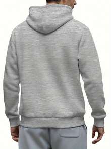 1pc Sudadera con Capucha Casual para Hombre con Estampado de Perro Westie, Poliéster, Tejido de Punto, No Elástico, Ajuste Holgado, m² para JPH-9La mejor opción para regalos de festivales - Gris Claro - Ver 2