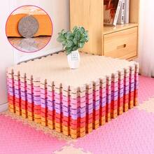 4pcs Foam Floor Mats, Home Bedroom Floor Tiles, Bed Side Tatami Mats, Room Carpet, Cuttable & Connectable, 30*30*1.0CM - Multicolor - View 2