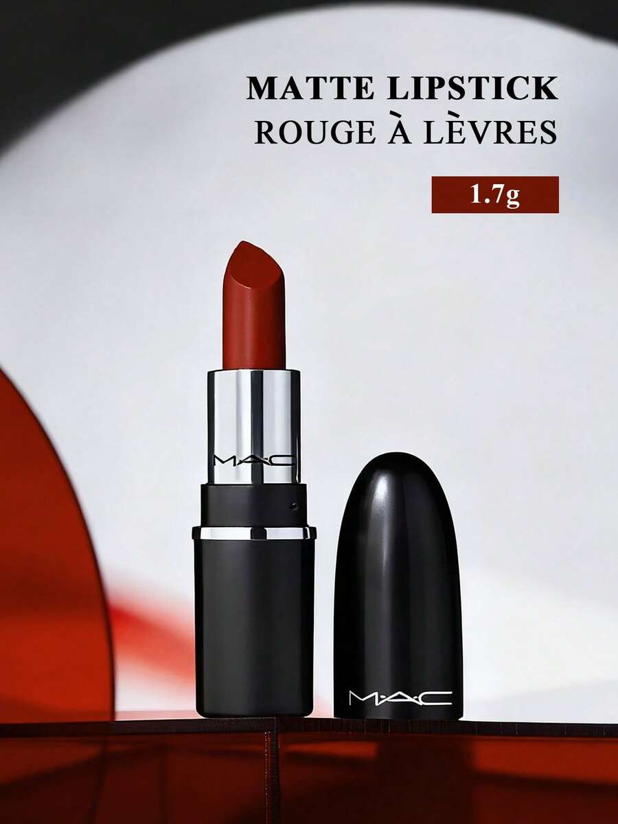 MAC 1.5g/0.05oz XIMAL Satin Matte Lipstick #602 #Chili Red - Warm Brick Red - #Chili - View 1