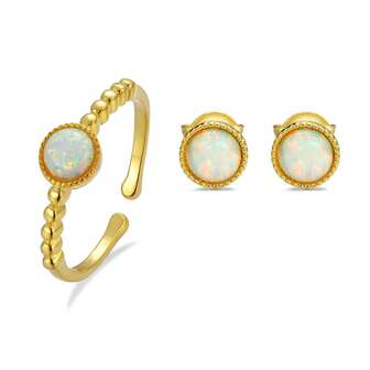 ชุดเครื่องประดับโอปอลสีทองเงิน 925, ดีไซน์อัญมณีระยิบระยับ หรูหราสไตล์วินเทจ, เหมาะสำหรับใส่ไปทำงาน, ออกเดทกับแฟน, ปาร์ตี้ธีมวินเทจ, งานเลี้ยงอาหารค่ำสุดหรู, นิทรรศการศิลปะ และอีกมากมาย