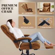 Home Office Chairs - Brown - View 6