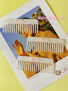 1 Peine de acetato vintage personalizado y elegante para damas con diseño de nombre personalizable - Accesorios de cabello únicos para mujeres, regalo perfecto para ella, cumpleaños, damas de honor, novias, madres, maestras, amigas, multifuncional, decorativo, letras, unicolor, delicado, de moda, vintage, moderno, colorido, casual, básico, suave, único, personalizado, peine personalizado, regalos perfectos para fiestas, regalos ideales para la temporada de regreso a clases