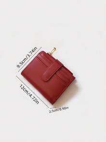 New Women's Short Foldable Soft Wallet, Multi-Slot Solid Color Coin Purse With Zipper Card Holder, Elegant - Pastel - View 3