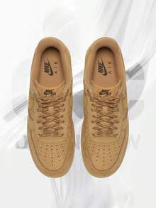 Nike Air Force 1 Low Flax Wheat– Men's Lifestyle Sneakers – Shoes For Man -Vintage-Spring & Summer-Inspired Running Shoes, Shock-Absorbing Comfort, Gym To Streetwear Casual Wear-Easter Gift–CJ9179 200 - Lanh/Kẹo cao su/Nâu nhạt/Đen/Lúa mì - Xem 3