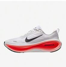 Nike Men's VOMERO PLUS Cushioned And Rebound Road Running Shoes - White/Red - View 6
