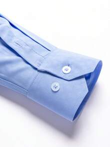 Rand paul Men's Printed Shirt Slim Fit Social Casual Versatile Elegant - Light Blue - View 3