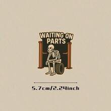 Funny Mechanic Sticker / Waiting On Parts / Vinyl Toolbox Decal, Asymmetrical Shape Self-Adhesive Decals For Laptops, Helmets, Motorcycles, Cars, Guitars, Scooters & Toolboxes, Anime Stickers, Helmet Decals, Laptop Decoration, Scratchresistant Vinyl