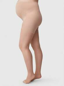 1pair Plus Size Maternity Support Tights - Soft Acrylic Yarn, Smooth & Comfortable Everyday Pantyhose - Multicolor - View 9