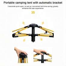 Tienda de Camping 4 Personas - 2,1x2x1,35m, Impermeable y Resistente al Viento - Combinación de colores - Ver 2